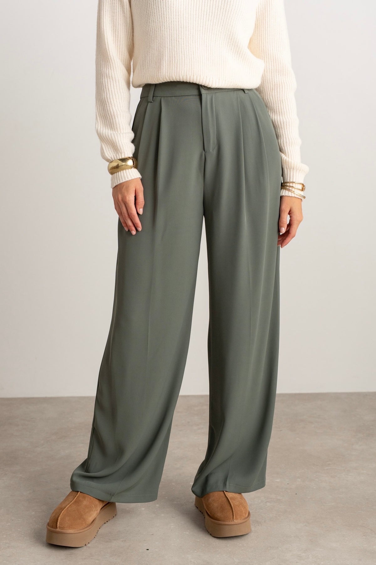 Moteriškos klasikinės kelnės VEGAS Chaki