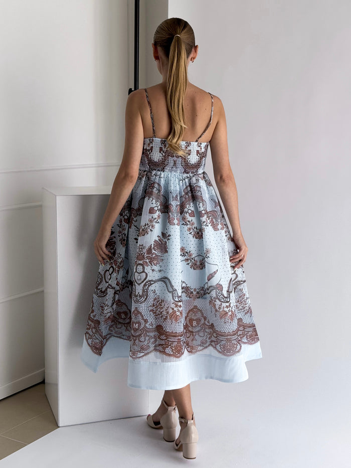 Moteriška proginė suknelė PIXIE Žydra