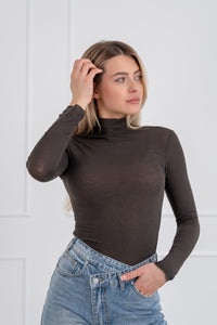 Moteriška itališka palaidinė su kašmyru SANDERS Tamsiai ruda