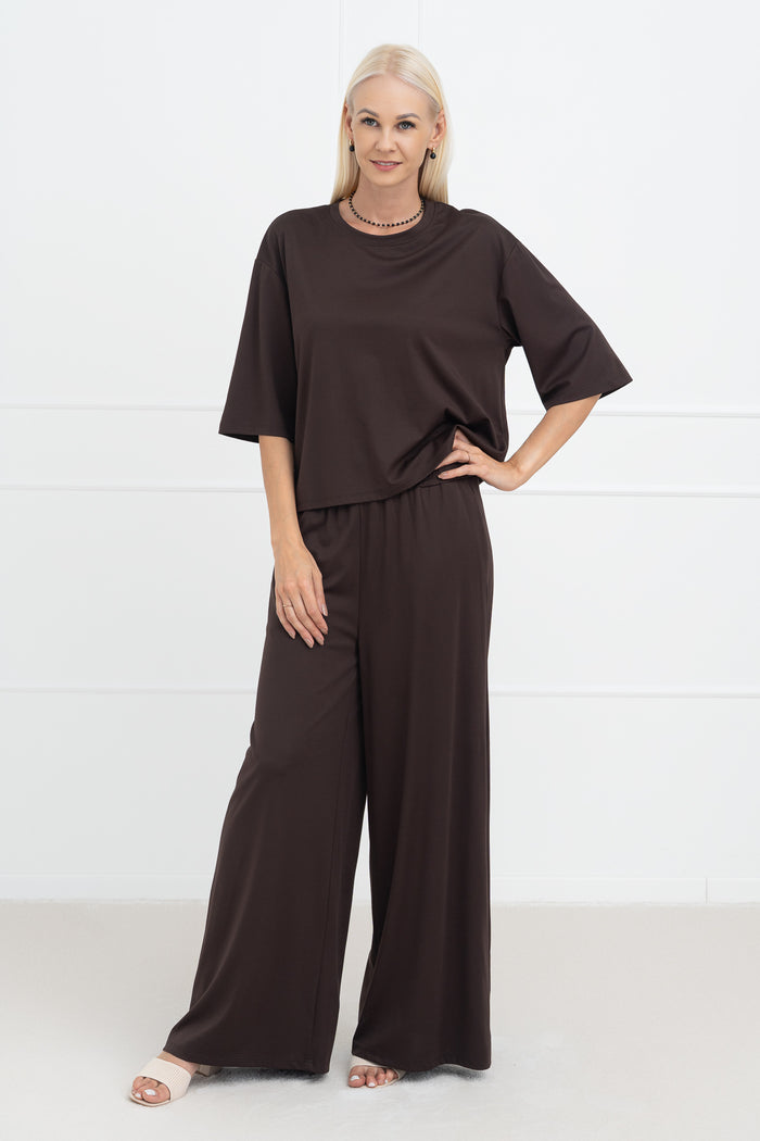 Moteriškas itališkas dviejų dalių kostiumėlis TILLIE Ruda