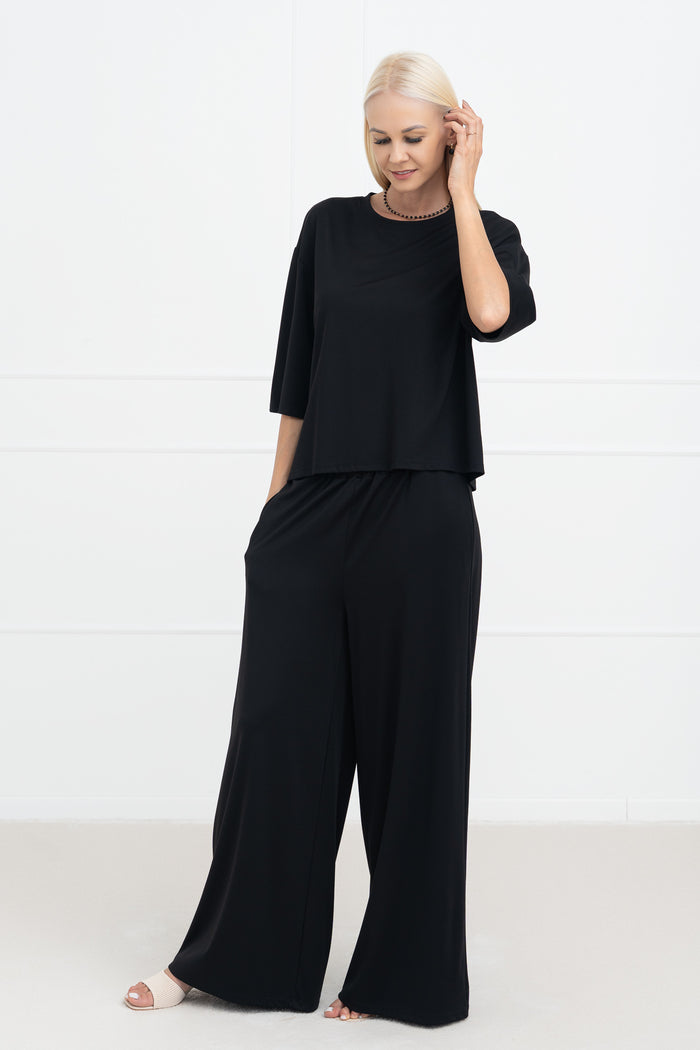 Moteriškas itališkas dviejų dalių kostiumėlis TILLIE Juoda