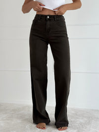 WIDE LEG modelio moteriški džinsai NANDO Ruda