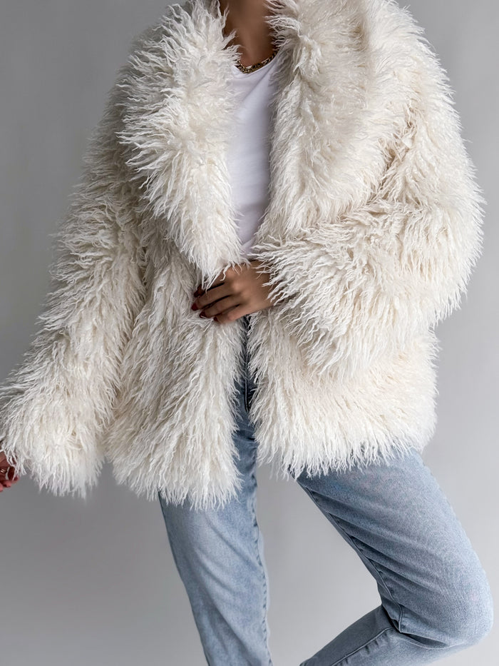 Moteriški trumpi kailiniai ELTON Balta