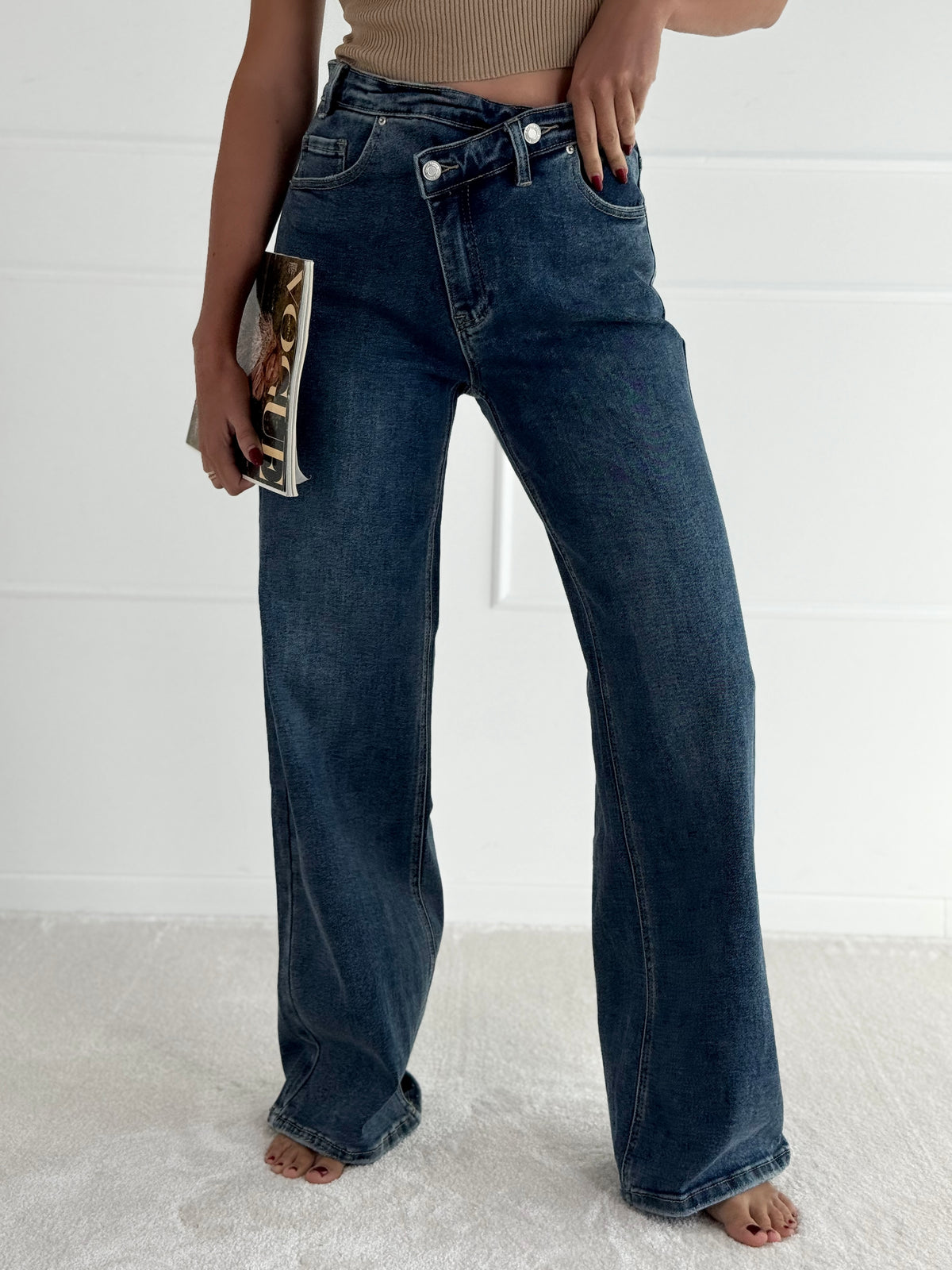 DAD FIT FULL LENGTH modelio moteriški džinsai DART Mėlyna