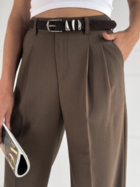 Moteriškos klasikinės kelnės THEODOSIA Ruda