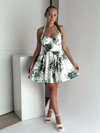 Moteriška itališka proginė suknelė FLORENCE Balta