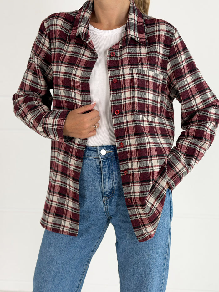 Moteriški itališki languoti marškiniai MARISA Bordo