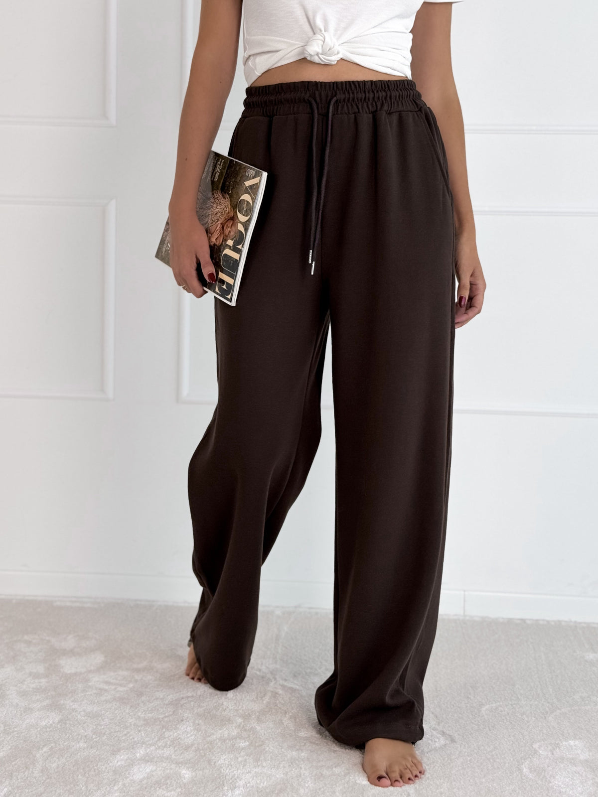 Moteriškos laisvalaikio kelnės CASSIDY Tamsiai ruda