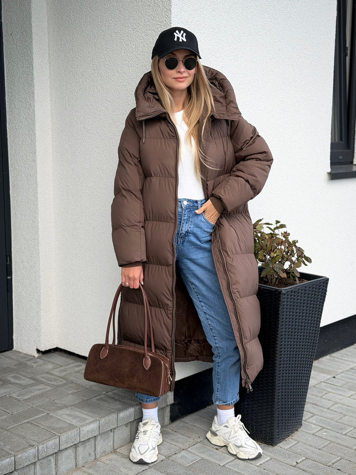 Moteriška ilga striukė su gobtuvu VASCO Ruda