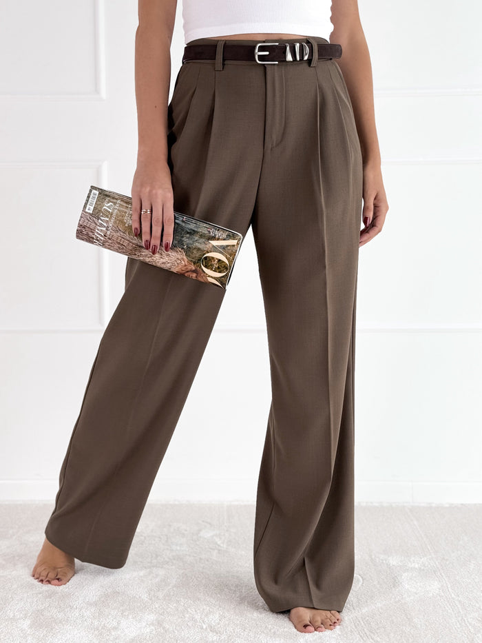 Moteriškos klasikinės kelnės THEODOSIA Ruda