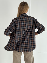 Moteriški medvilniniai marškiniai LUCILA Pilka