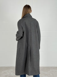 Moteriškas ilgas paltas URBAN Pilka