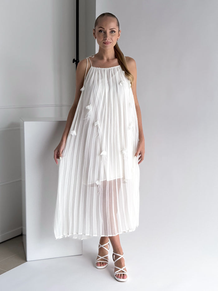 Moteriška proginė suknelė ARABELLA Balta