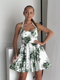 Moteriška itališka proginė suknelė FLORENCE Balta