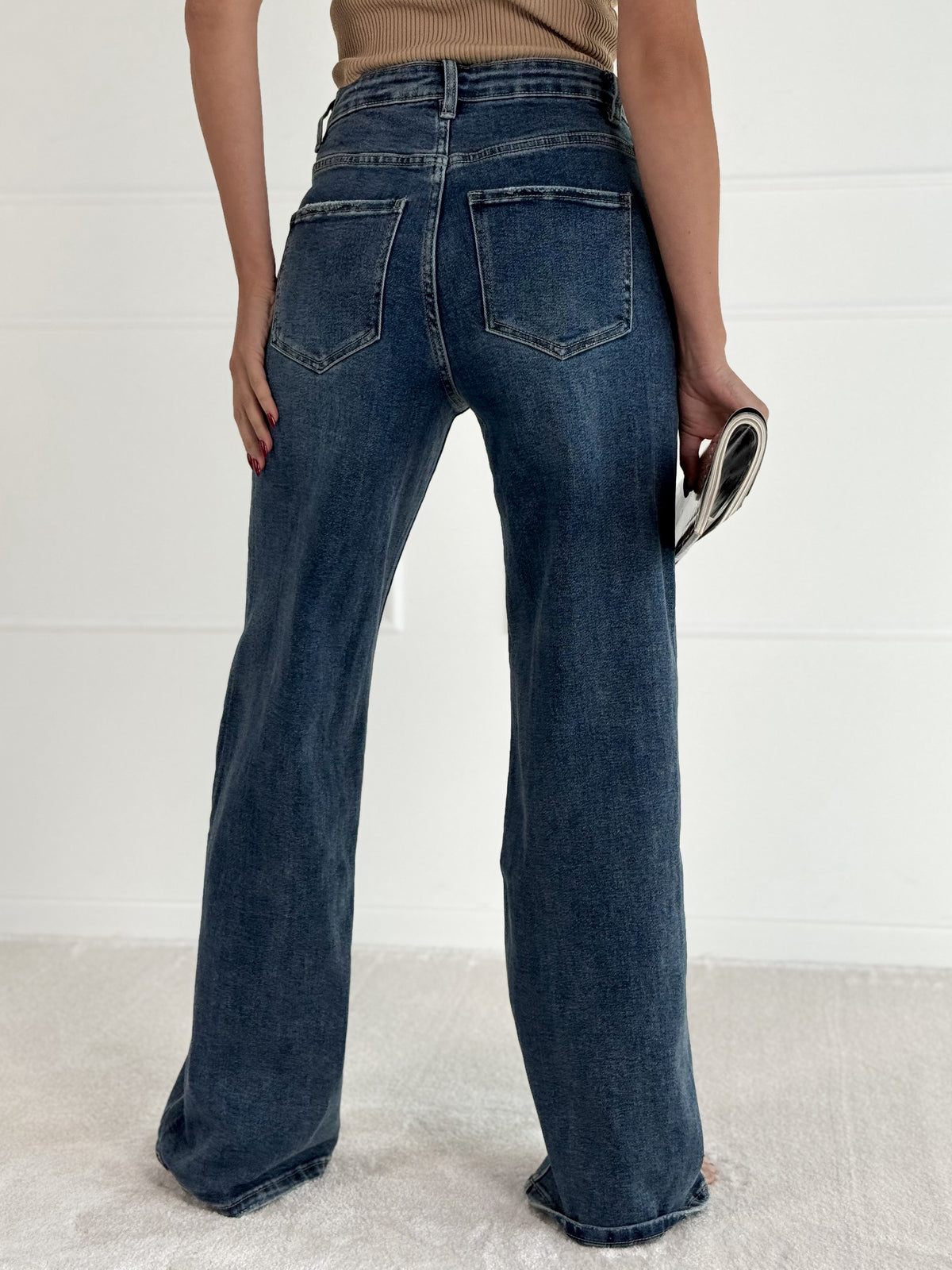 DAD FIT FULL LENGTH modelio moteriški džinsai DART Mėlyna