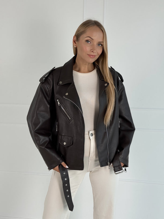 Moteriškas eko odos švarkas OLSON Ruda