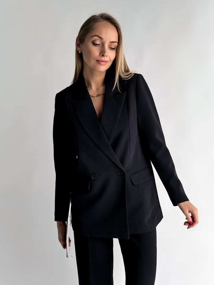 Moteriškas klasikinis švarkas CAMEROON Juoda