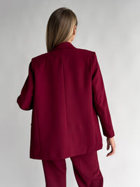 Moteriškas klasikinis švarkas CAMEROON Bordo