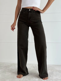 WIDE LEG modelio moteriški džinsai NANDO Ruda