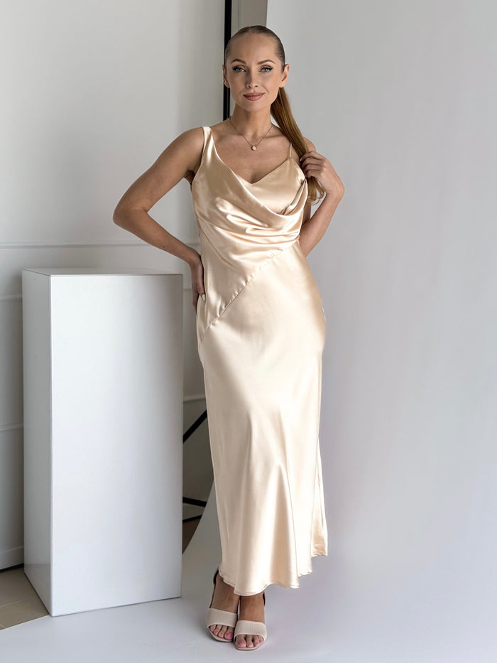 Moteriška proginė suknelė DALTON Kreminė