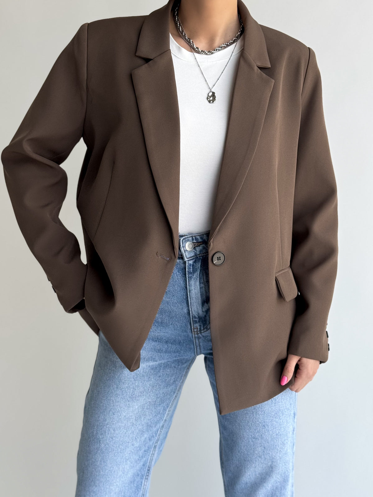 Moteriškas klasikinis švarkas FRANCES Ruda