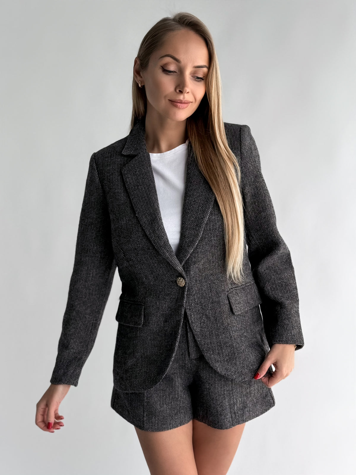 Moteriškas švarkas su vilna KARI Ruda