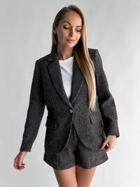 Moteriškas švarkas su vilna KARI Ruda