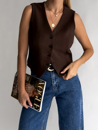 Moteriška klasikinė liemenė MOCHA Ruda