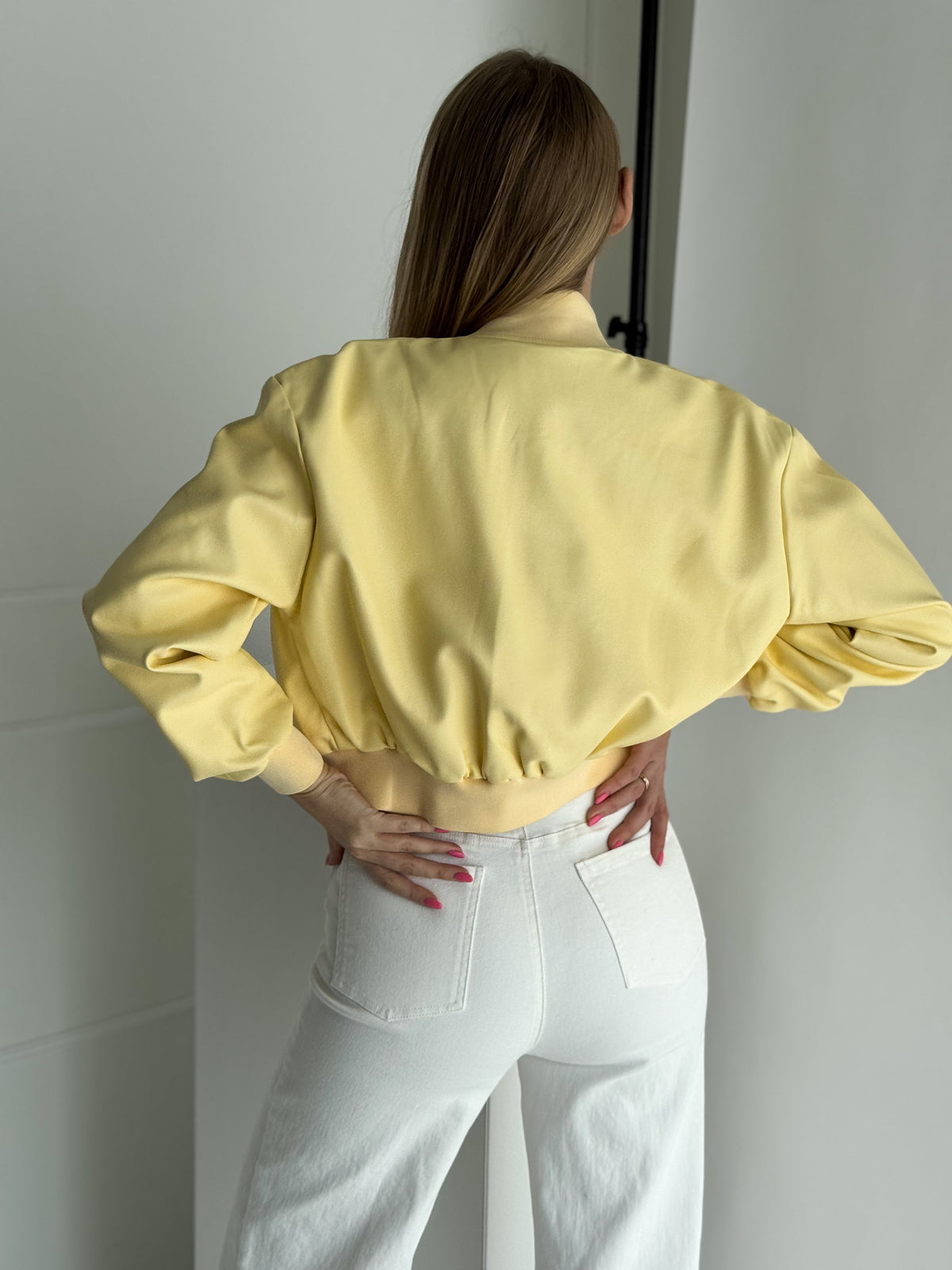 Moteriškas eko odos švarkas SCARLETT Geltona