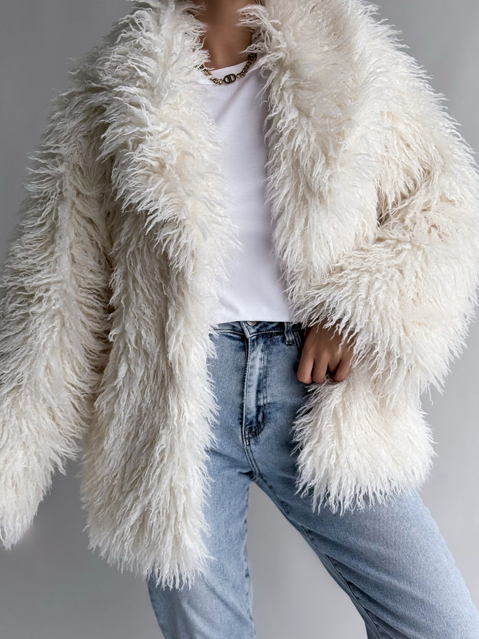 Moteriški trumpi kailiniai ELTON Balta