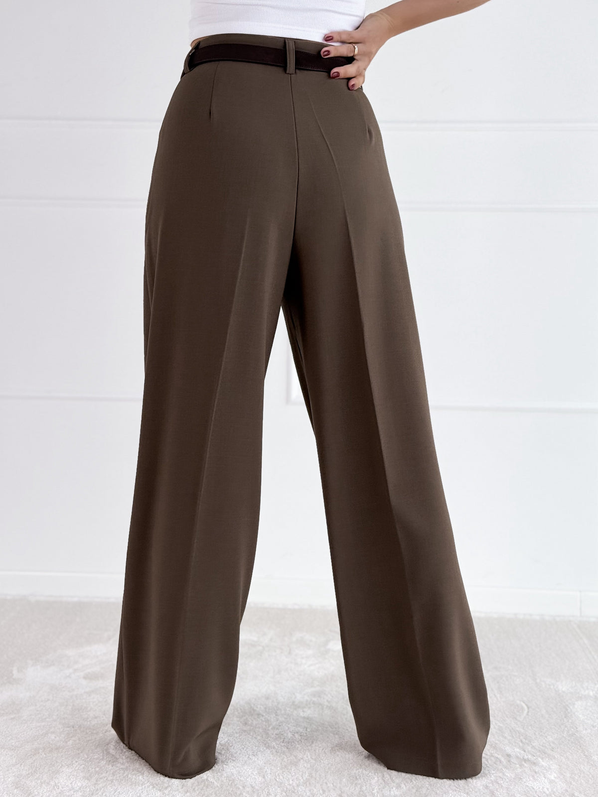 Moteriškos klasikinės kelnės THEODOSIA Ruda