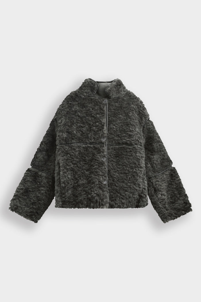 Moteriška kailinė striukė PLUSH Pilka