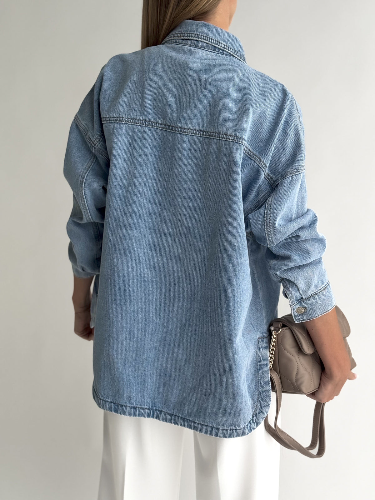 Moteriški džinsiniai marškiniai JENNY Mėlyna