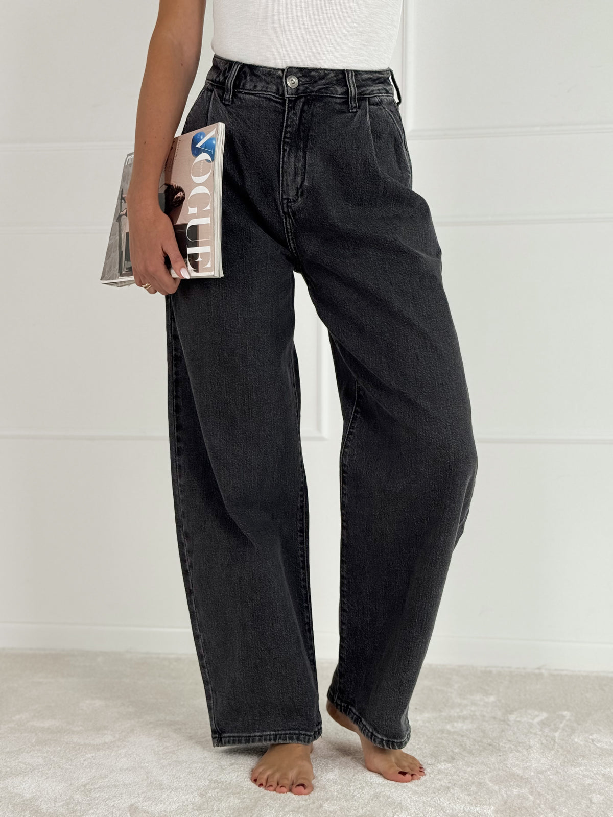 BALLOON modelio moteriški džinsai RAMONA Pilka