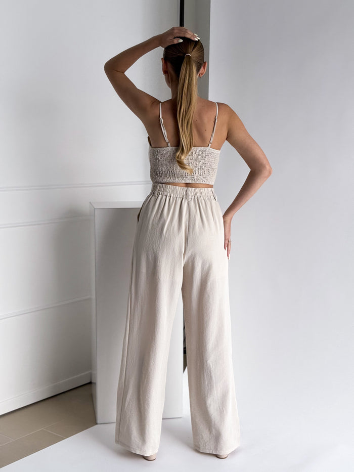 Moteriška trumpa palaidinė MALLIE Kreminė