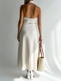 moteriska-linine-suknele-olesya-kremine