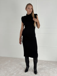 Moteriška itališka ilga suknelė MANAMA Juoda