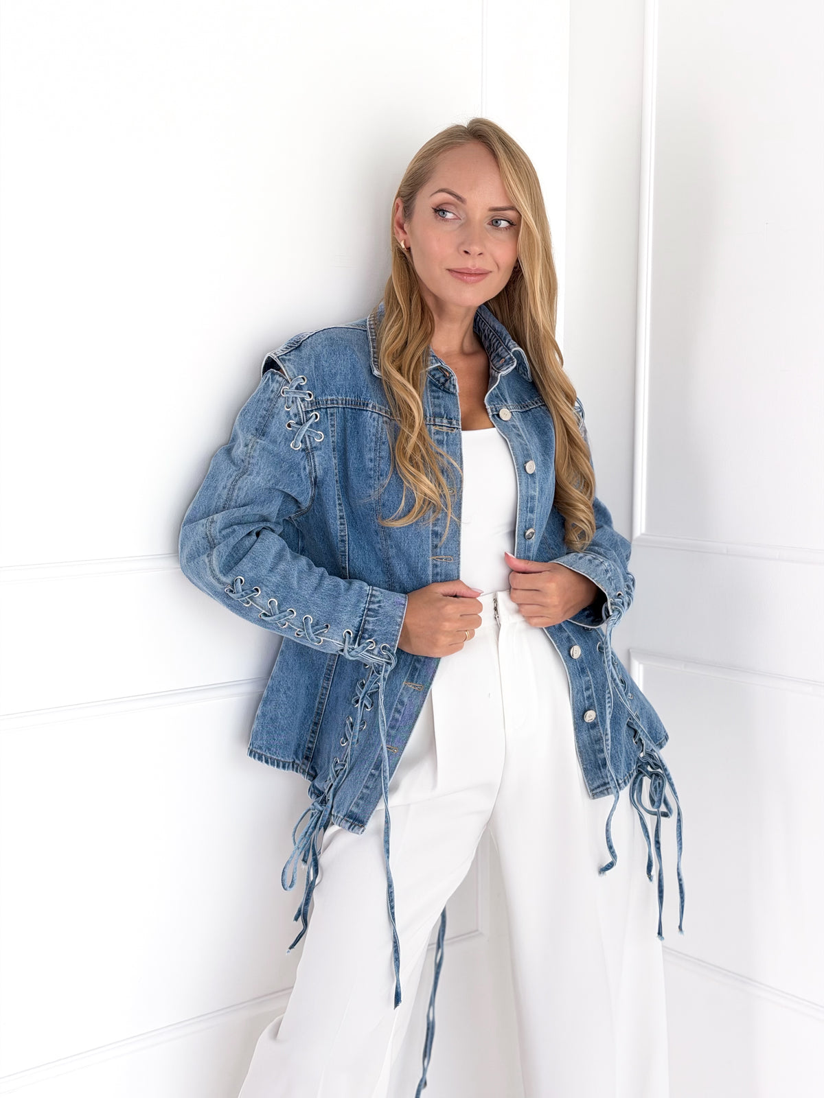 Moteriški džinsiniai marškiniai SHADE Mėlyna