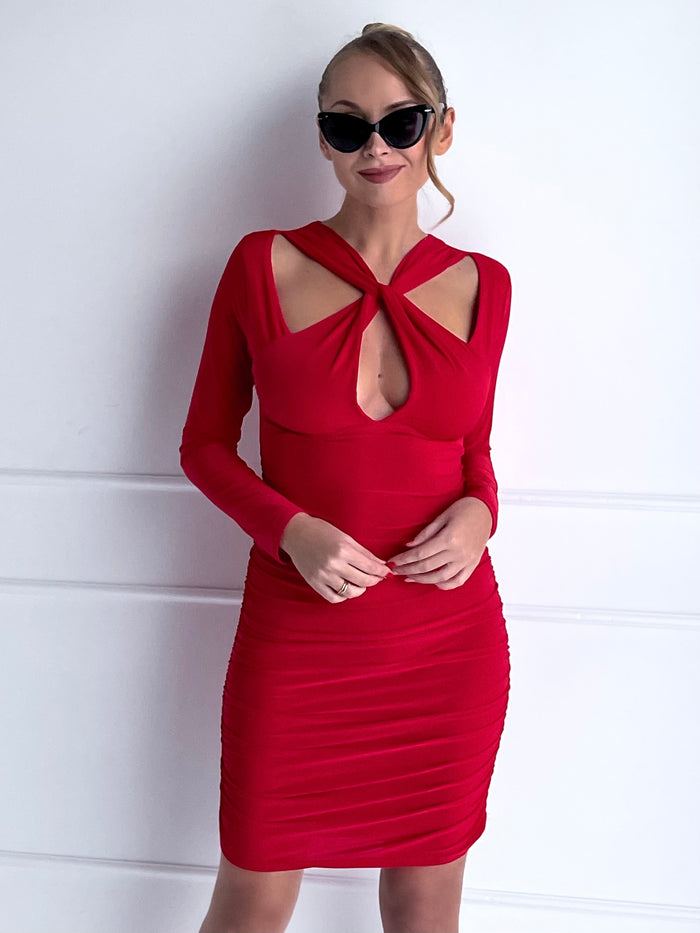 Moteriška šventinė suknelė MODENA Raudona