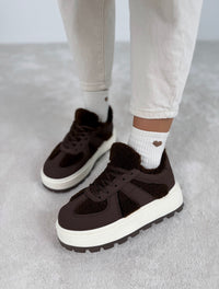 Moteriški teddy laisvalaikio bateliai YOGI Tamsiai ruda