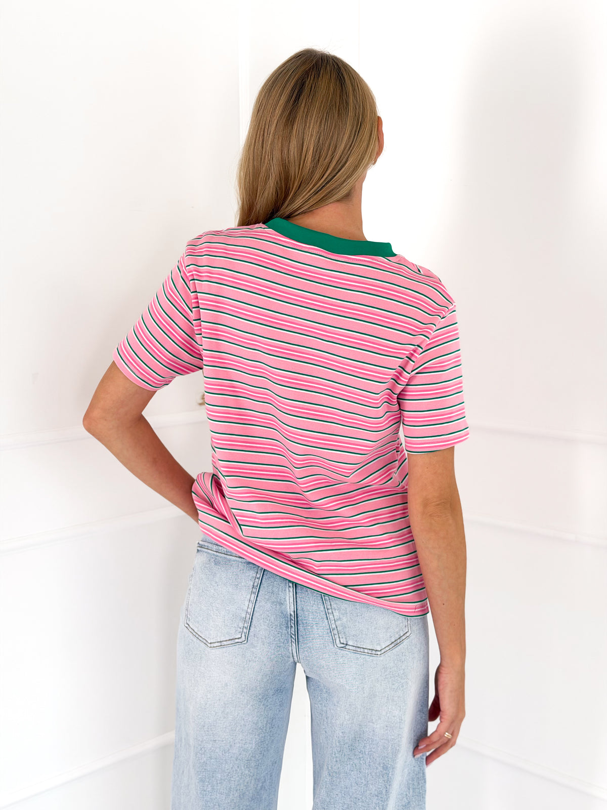 Moteriški medvilniniai marškinėliai IMOGEN Rožinė