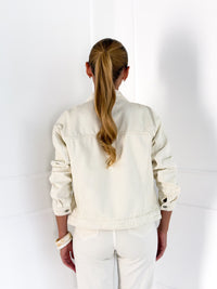 Moteriškas džinsinis švarkas BENTLY Kreminė