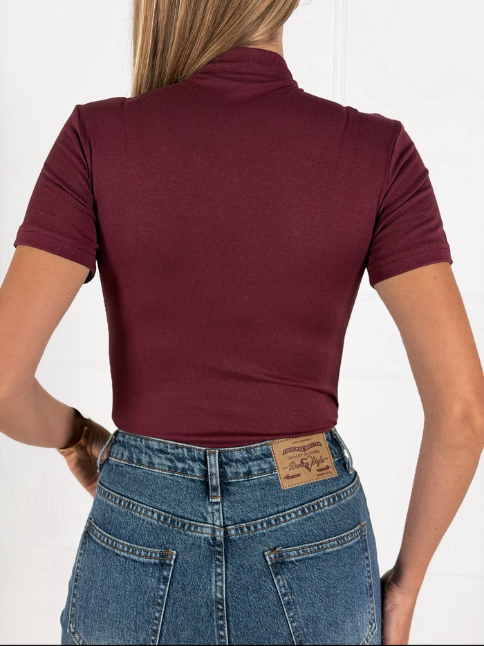 Moteriška medvilninė palaidinė BOSTON Bordo