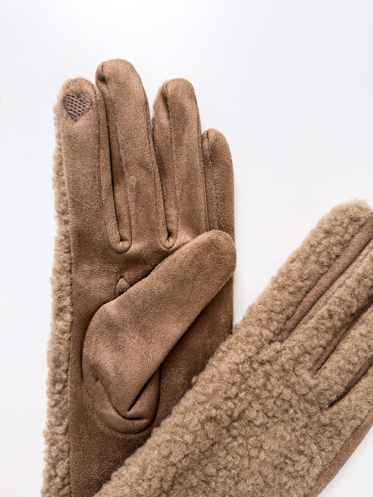 Moteriškos teddy pirštinės ANNIE Ruda