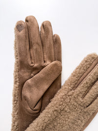 Moteriškos teddy pirštinės ANNIE Ruda