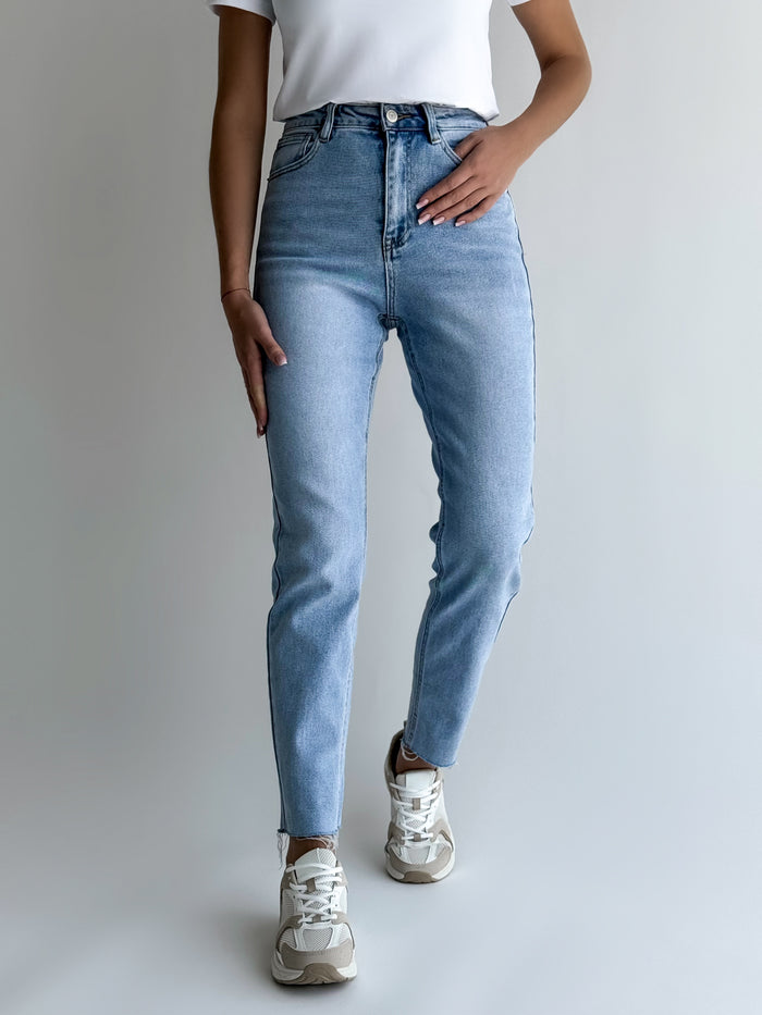 REGULAR FIT modelio moteriški džinsai aukštu juosmeniu MILLER Mėlyna