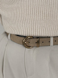 Natūralios odos moteriškas diržas SCOTTIE Kreminė