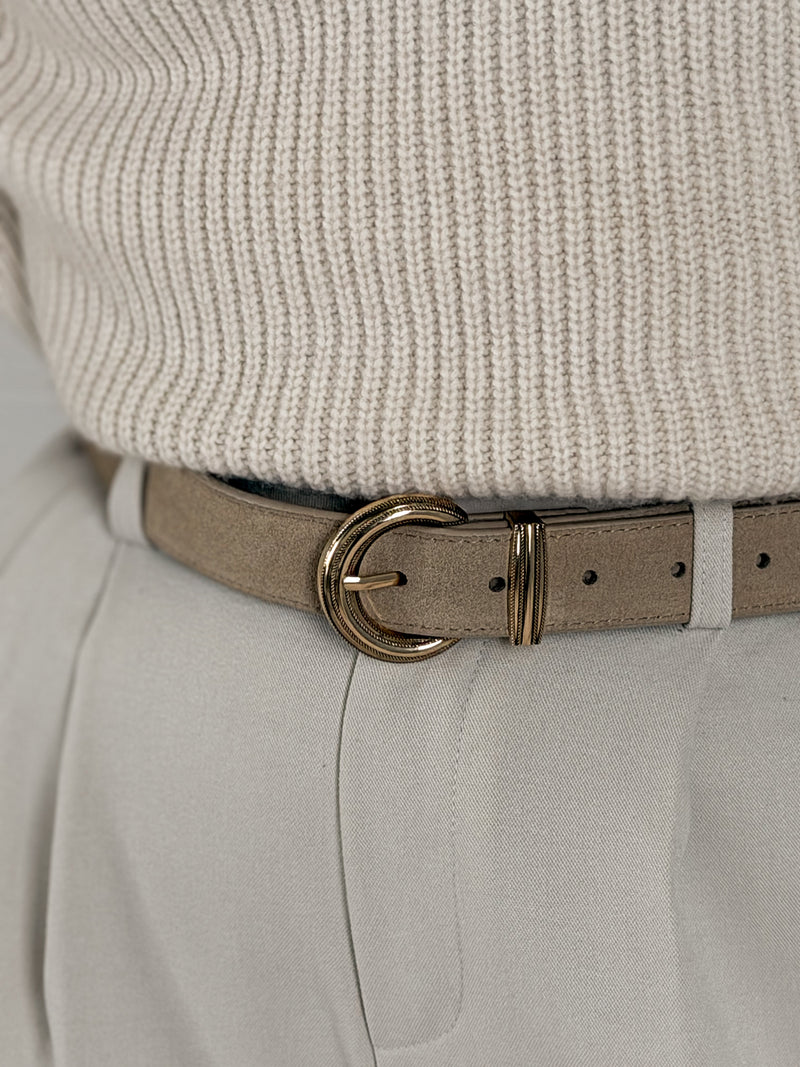 Natūralios odos moteriškas diržas SCOTTIE Kreminė