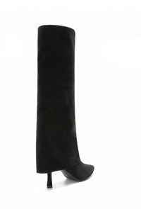 Moteriški dirbtinės odos ilgaauliai FABIAN Juoda