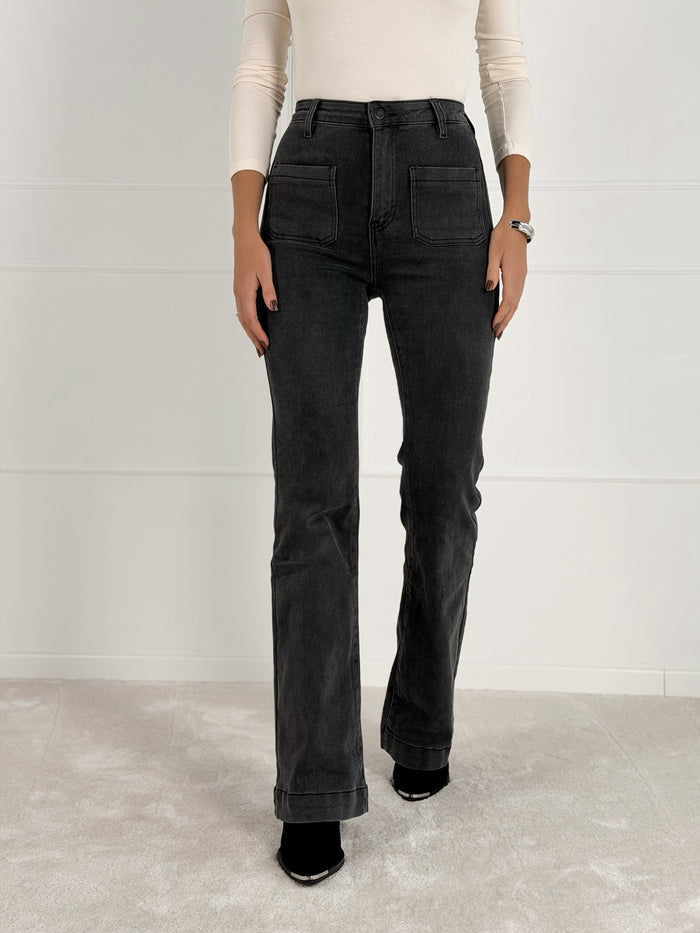 FLARE FIT FULL LENGTH modelio moteriški džinsai ZANE Pilka